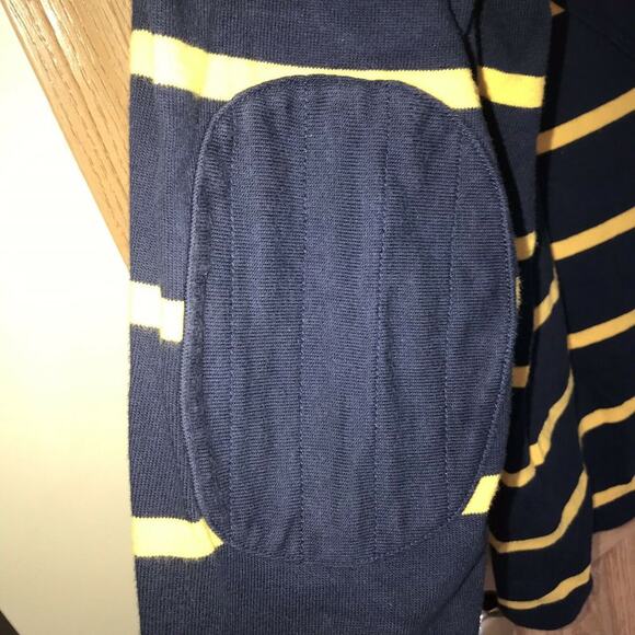 Polo Ralph Lauren Crest #7 Striped L/S Shirt Men's XL Thick Rare, Elbow Patches - Picture 3 of 8